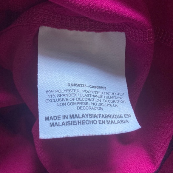 Nike DriFit L/S Running Shirt S
Quarter Zip, Pink w Navy Trim Swoosh Activewear - Picture 4 of 8